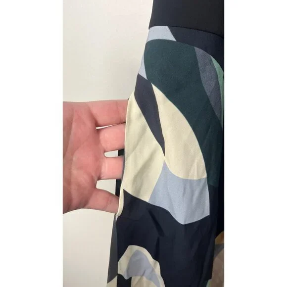 LAFAYETTE 148 GEOMETRIC PRINT MAXI DRESS 4 - Picture 3 of 5